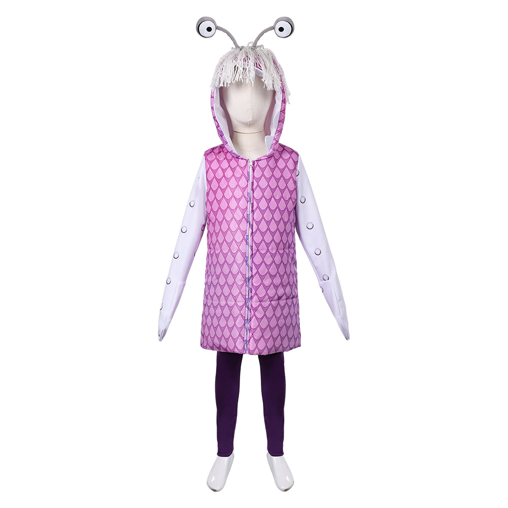 Kids Children Monsters Inc Boo Purple Monster Outfits Cosplay Halloween Costume 