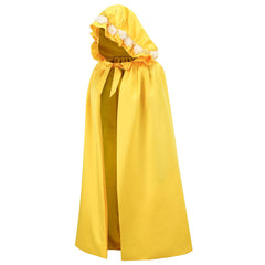 Kids Children Movie Beauty And The Beast Belle Yellow Cloak Outfits Cosplay Costume Halloween Carnival Suit 