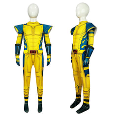 Kids Children Movie Deadpool & Wolverine (2024) Logan Howlett Jumpsuit Outfits Cosplay Costume Halloween Carnival Suit