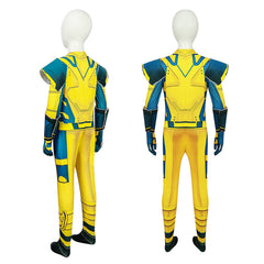 Kids Children Movie Deadpool & Wolverine (2024) Logan Howlett Jumpsuit Outfits Cosplay Costume Halloween Carnival Suit