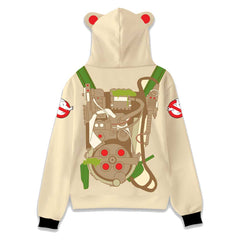 Kids Children Movie Ghostbusters (2024) White Hoodie Outfits Cosplay Costume Halloween Carnival Party Suit