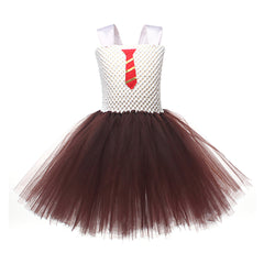 Kids Children Movie Inside Out 2 (2024) Anger Res Tutu Dress Outfits Cosplay Costume Halloween Carnival Suit 