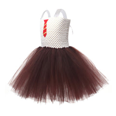 Kids Children Movie Inside Out 2 (2024) Anger Res Tutu Dress Outfits Cosplay Costume Halloween Carnival Suit 