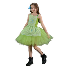 Kids Children Movie Inside Out 2 (2024) Joy Green Tutu Dress Outfits Cosplay Costume Halloween Carnival Suit