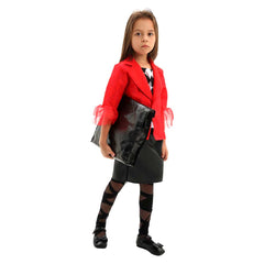 Kids Children Movie Joker 2 Joker: Folie à Deux (2024) Harley Quinn Red Suit Outfits Cosplay Costume Halloween Carnival 