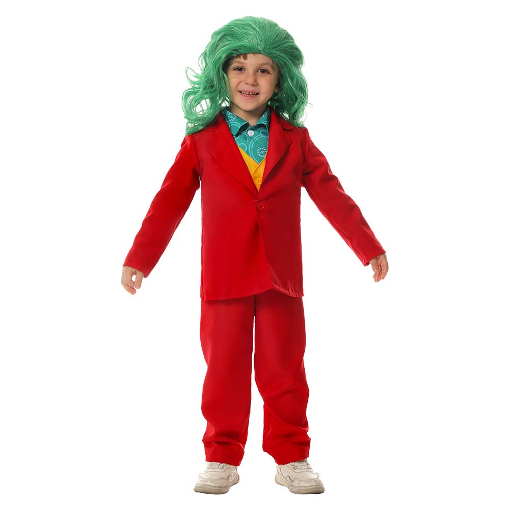 Kids Children Movie Joker 2 Joker: Folie à Deux (2024) Joker Red Jacket Cosplay Costume Outfits Halloween Carnival Suit