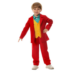 Kids Children Movie Joker 2 Joker: Folie à Deux (2024) Joker Red Jacket Cosplay Costume Outfits Halloween Carnival Suit