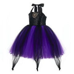 Kids Children Movie Maleficent Maleficent Witch Black Tutu Dress Outfits Cosplay Costume Halloween Carnival Suit