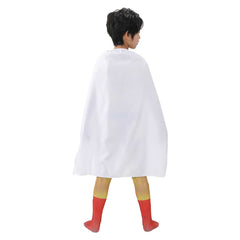 Kids Children One Punch Man Season 3 (2025) Saitama Jumpsuit Cape Cosplay Costume