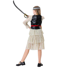 Kids Children Pirates Dress Vest Set Outfits Cosplay Costume Halloween Carnival Suit