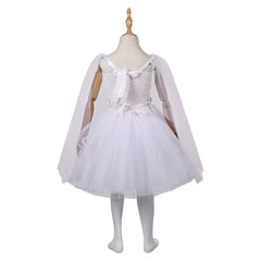 Kids Children Princess Leia White Tutu Dress Outfits Cosplay Costume Halloween Carnival Suit 