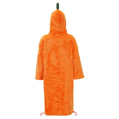 Kids Children Pumpkin Flannel Hoodie Home Sleepwear Halloween Cosplay Costume 
