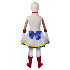 Kids Children Sailor Moon Hino Rei Bow Tutu Skirt Set Outfits Cosplay Costume