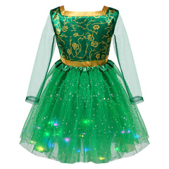 Kids Children Shrek Fiona Green Tutu Dress Outfits Cosplay Costume Halloween Carnival Suit - Coshduk