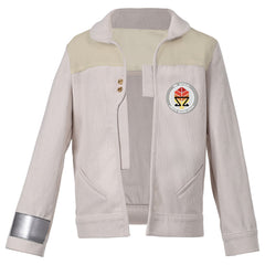 Kids Children Skeleton Crew (2024) White Team Uniforms Jacket Outfits Cosplay Costume 