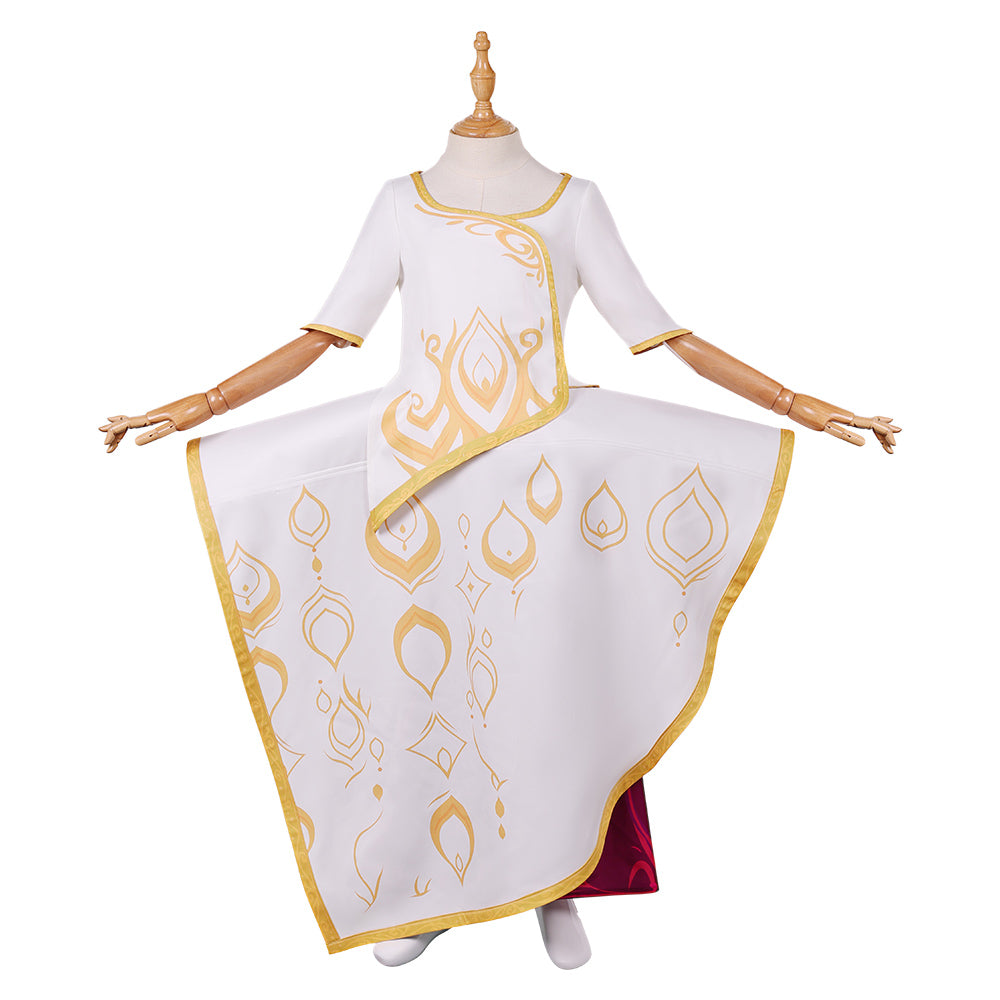 Kids Children Spellbound (2024) Princess Ellian White Skirt Outfits Cosplay Costume 