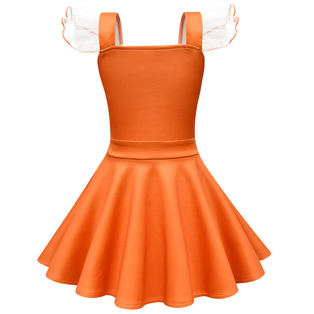 open lace back dress Kids Children Squid Game Season 2 (2024)The Doll Yellow Skirt Outfits –  Coshduk