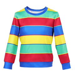 Kids Children Stranger Things (2025) Derek Turnbow Striped Top Cosplay Costume 