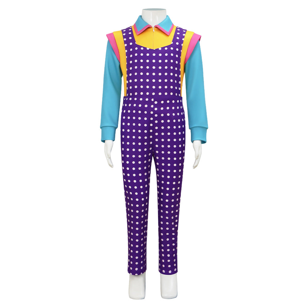 Kids Children Stranger Things (2025) Holly Wheeler Purple Overalls Set Cosplay Costume
