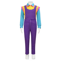 Kids Children Stranger Things (2025) Holly Wheeler Purple Overalls Set Cosplay Costume