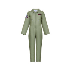 Kids Children Stranger Things Ghostbusters Green Jumpsuit Outfits Cosplay Costume 