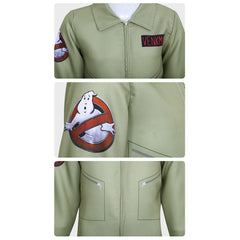 Kids Children Stranger Things Ghostbusters Green Jumpsuit Outfits Cosplay Costume 