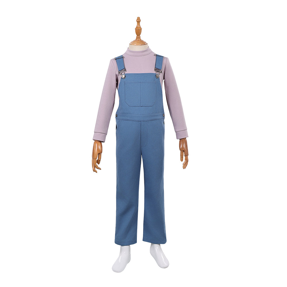 Kids Children Stranger Things: Tales From '85 (2026) Eleven Blue Overalls Set Outifts Cosplay Costume