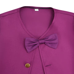 Kids Children The Super Mario Galaxy Movie (2026) Council Toad Purple Outfits Cosplay Costume