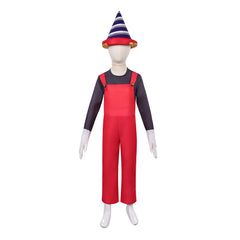 Kids Children The Super Mario Galaxy Movie (2026) Drill Mario Red Set Outfits Cosplay Costume