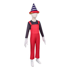 Kids Children The Super Mario Galaxy Movie (2026) Drill Mario Red Set Outfits Cosplay Costume