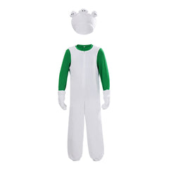 Kids Children The Super Mario Galaxy Movie (2026) Luigi White Green Set Outfits Cosplay Costume