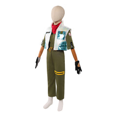 Kids Children The Super Mario Galaxy Movie (2026) Star Fox McCloud Green Jumpsuit Set Outfits Cosplay Costume