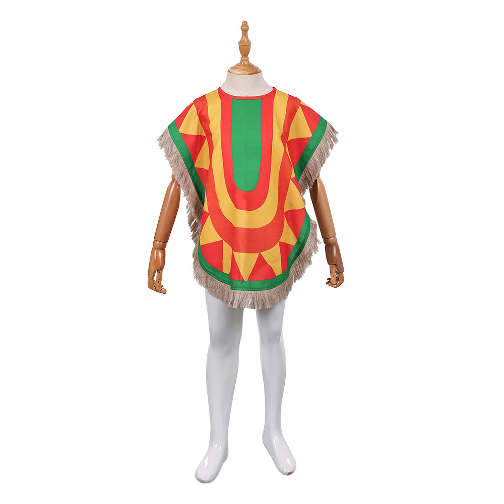 Kids Children The Super Mario Galaxy Movie (2026) Tostarenans Yellow Cape Cloak Outfits Cosplay Costume