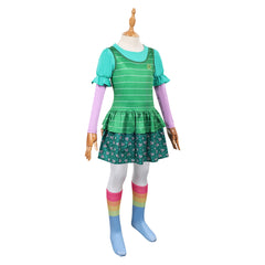 Kids Children Toy Story (2026) Bonnie Green Dress ​Set Outfits Cosplay Costume 
