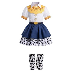 Kids Children Toy Story (2026) Jessie Blue Dress Cowgirl Set Outfits Cosplay Costume 
