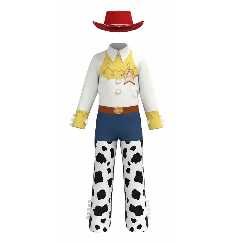 Kids Children Toy Story (2026) Jessie White Yellow Cowgirl Set Outfits Cosplay Costume