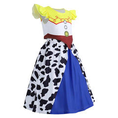Kids Children Toy Story (2026) Jessie Yellow Blue Top Skirt Cowgirl Outfits Cosplay Costume