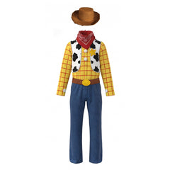 Kids Children Toy Story (2026) Woody White Yellow Cowboy Set Outfits Cosplay Costume