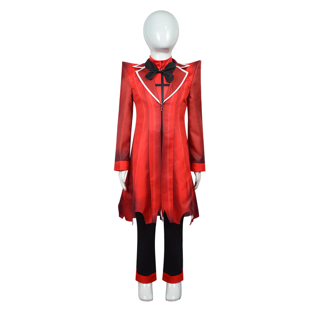 Kids Children TV Hazbin Hotel (2024) Alastor Cosplay Costume Outfits Halloween Carnival Suit