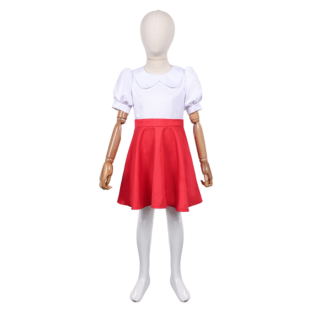 Kids Children Two Times Lotte Luise Lotte White Red Dress Outfits Cosplay Costume 
