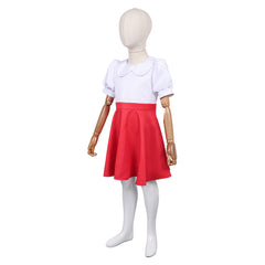 Kids Children Two Times Lotte Luise Lotte White Red Dress Outfits Cosplay Costume 