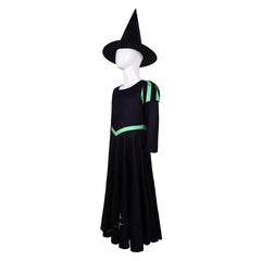 Kids Children Wicked Elphaba Black Dress Outfits Cosplay Costume Halloween Carnival Suit