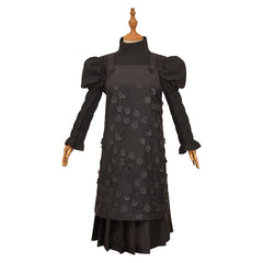 Kids Children Wicked: For Good (2025) Elphaba Black Shirt Overall Dress Outfits Cosplay Costume 