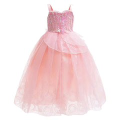 Kids Children Wicked: For Good (2025) Glinda Pink Tutu Dress Accessories Set Outfits Cosplay Costume 