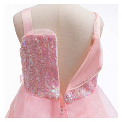 Kids Children Wicked: For Good (2025) Glinda Pink Tutu Dress Accessories Set Outfits Cosplay Costume 