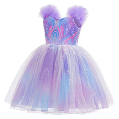 Kids Children Wicked: For Good (2025) Glinda Purple Tutu Dress Outfits Cosplay Costume