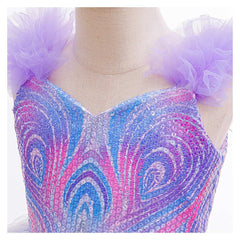 Kids Children Wicked: For Good (2025) Glinda Purple Tutu Dress Outfits Cosplay Costume