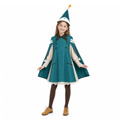 Kids Children Witch Hat Atelier (2026) Coco Cyan Cloak Witch Set Outfits Cosplay Costume