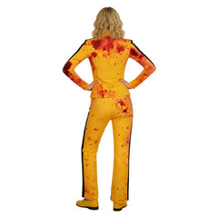 Kill Bill The Bride Bloodstain Yellow Set Outfits Cosplay Costume Halloween Suit 
