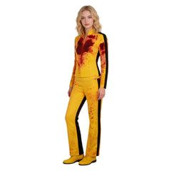Kill Bill The Bride Bloodstain Yellow Set Outfits Cosplay Costume Halloween Suit 
